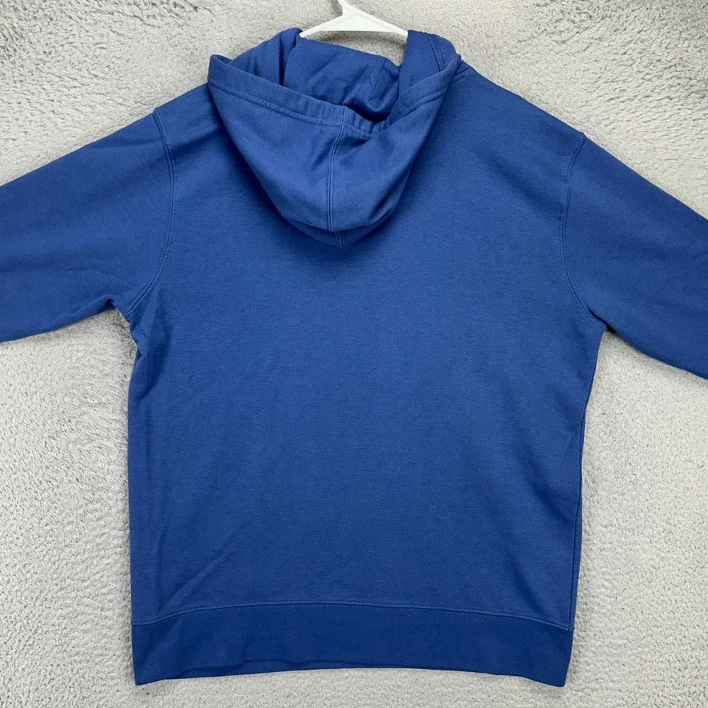 Life Is Good Mens Hoodie Sweatshirt Large Blue Golfing Print Pocket Drawstring
